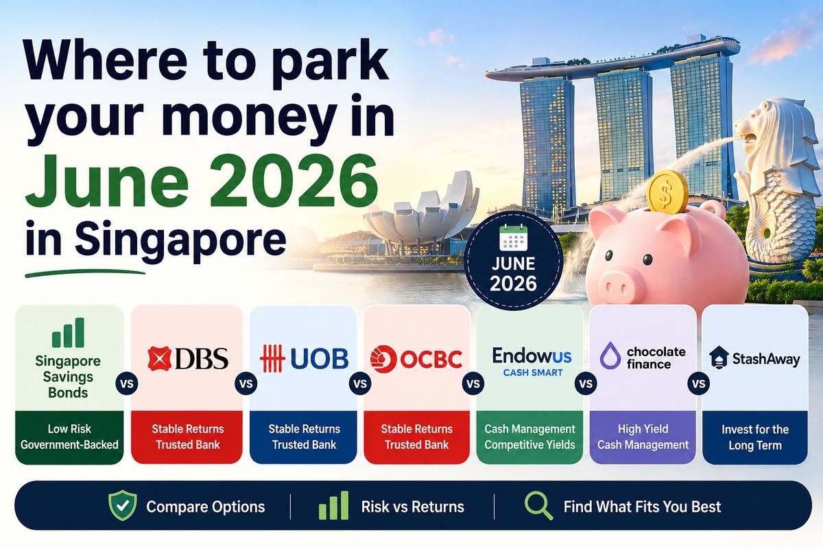 Where to park your money in June 2026 in Singapore — comparison of DBS, UOB, OCBC, SSB, EndowUs, Chocolate Finance and StashAway